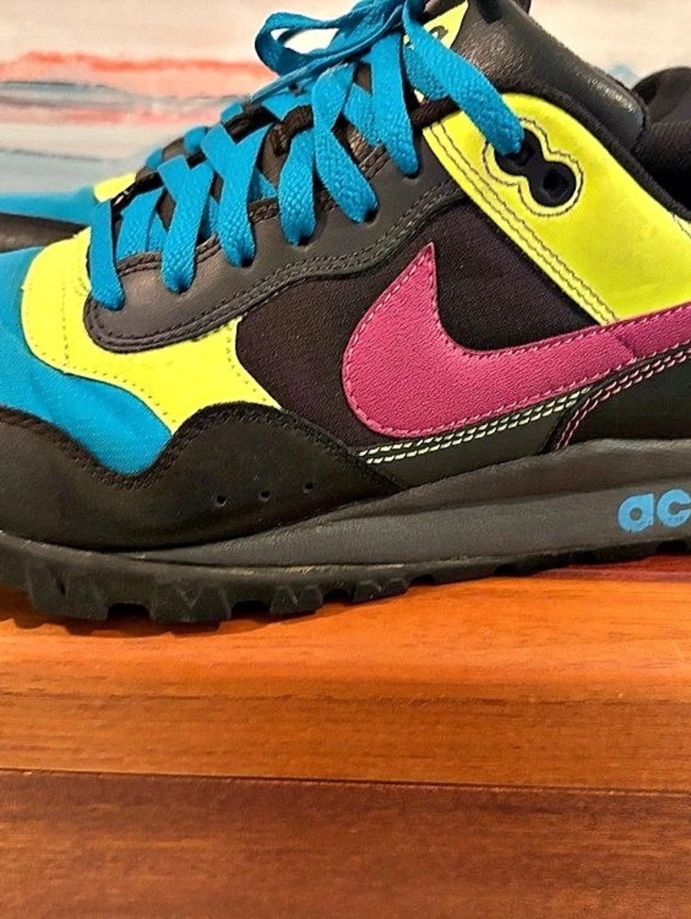 Nike Air Wildwood ACG 'Midnight Navy / Court Purple' Sneakers in Black & Blue Me